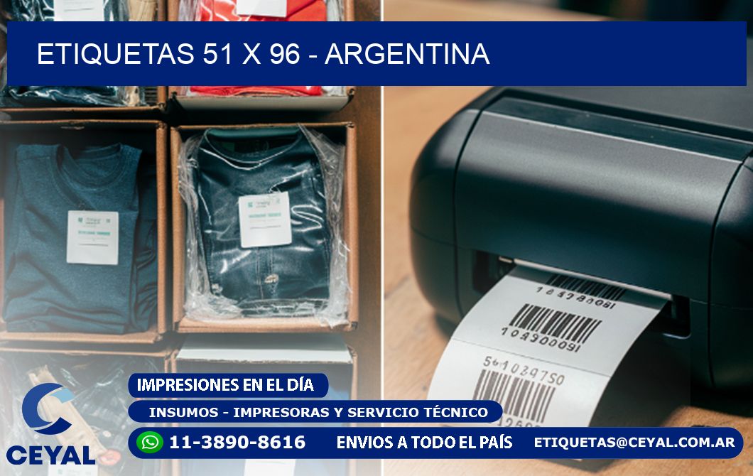 ETIQUETAS 51 x 96 - ARGENTINA