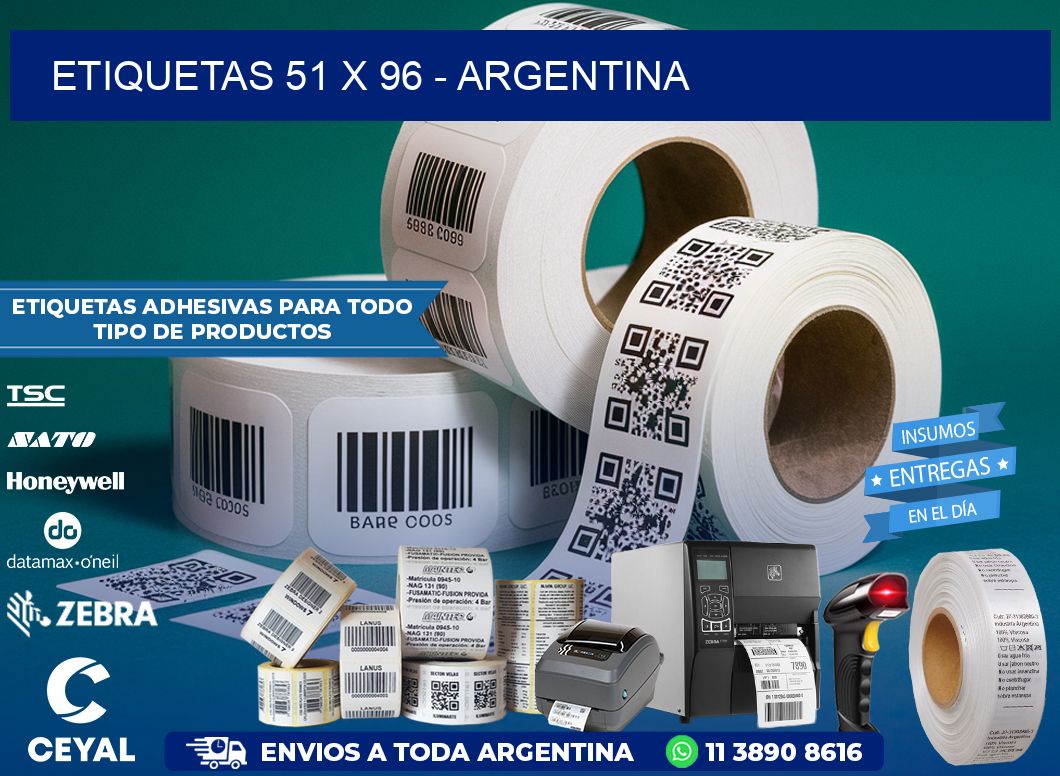 ETIQUETAS 51 x 96 - ARGENTINA