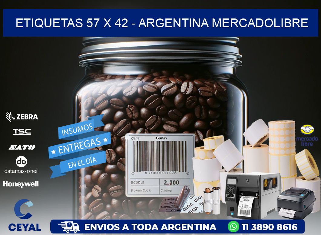 ETIQUETAS 57 x 42 - ARGENTINA MERCADOLIBRE