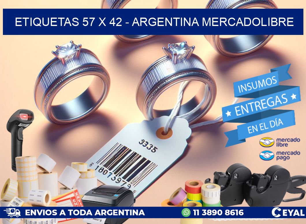 ETIQUETAS 57 x 42 - ARGENTINA MERCADOLIBRE