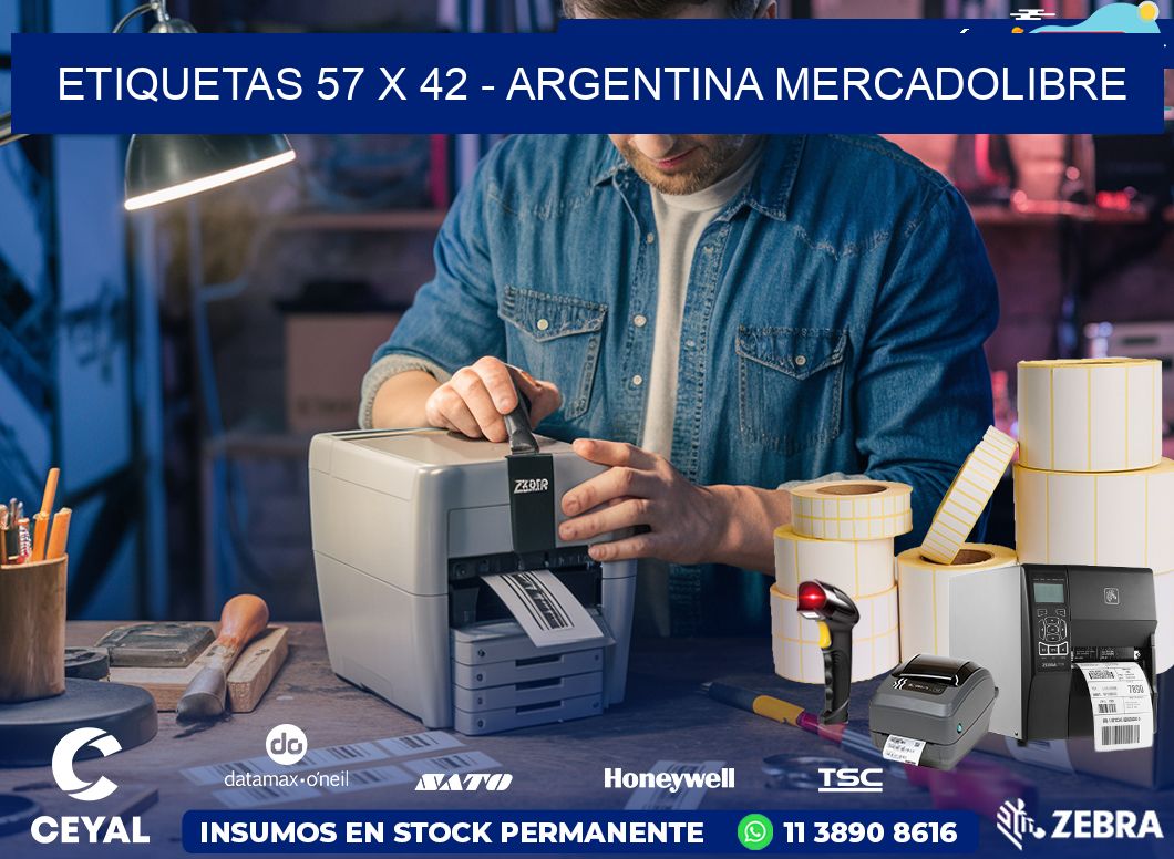 ETIQUETAS 57 x 42 - ARGENTINA MERCADOLIBRE