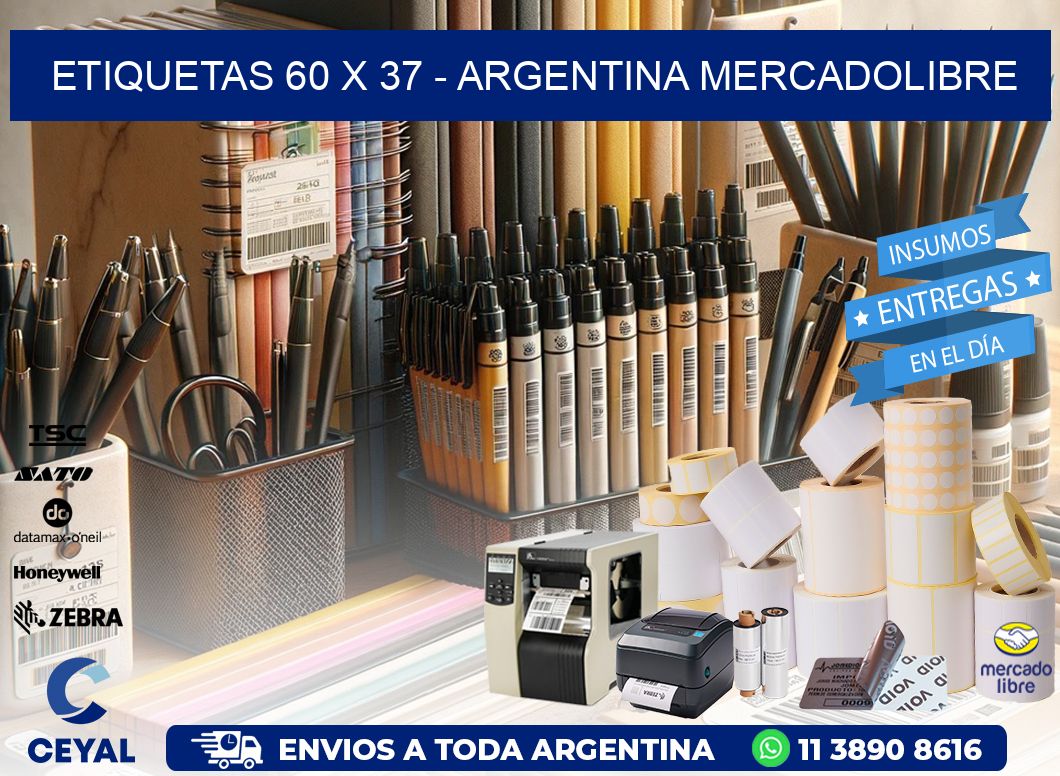 ETIQUETAS 60 x 37 - ARGENTINA MERCADOLIBRE