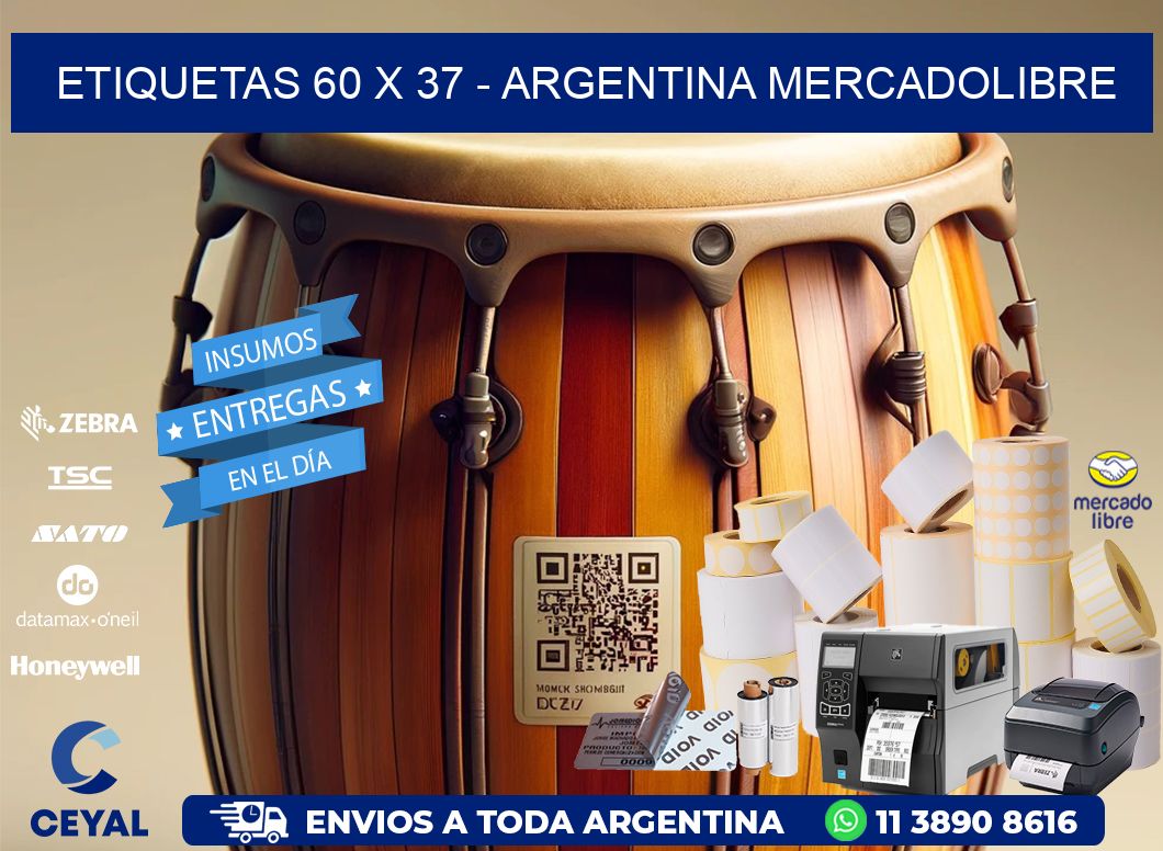 ETIQUETAS 60 x 37 - ARGENTINA MERCADOLIBRE