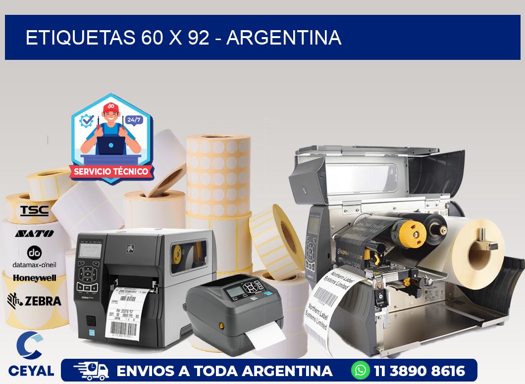 ETIQUETAS 60 x 92 - ARGENTINA