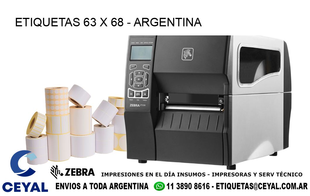 ETIQUETAS 63 x 68 - ARGENTINA