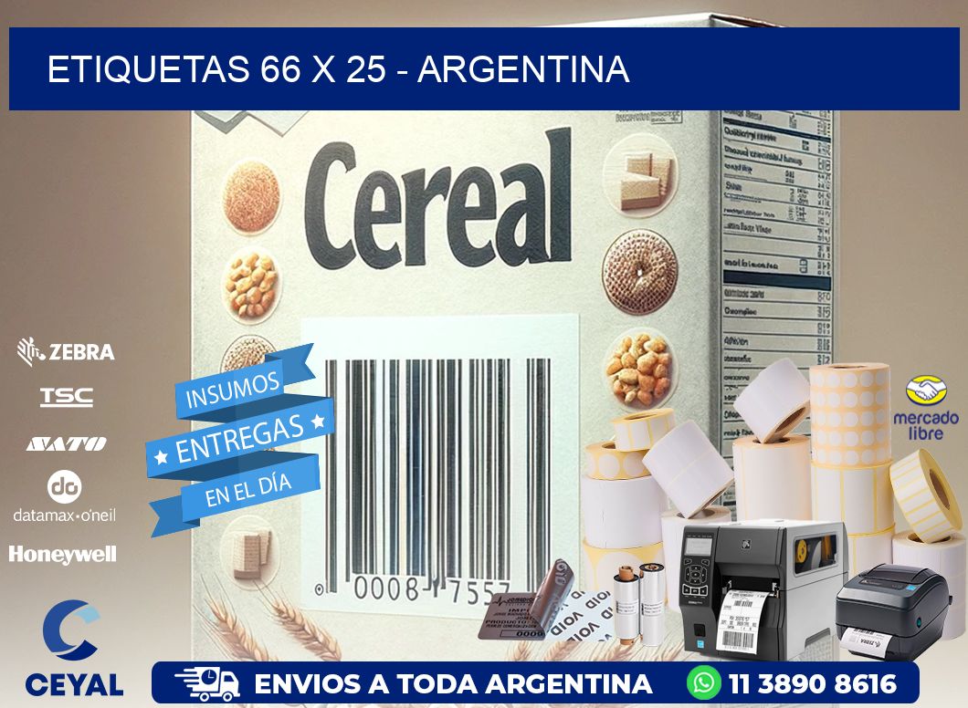 ETIQUETAS 66 x 25 - ARGENTINA