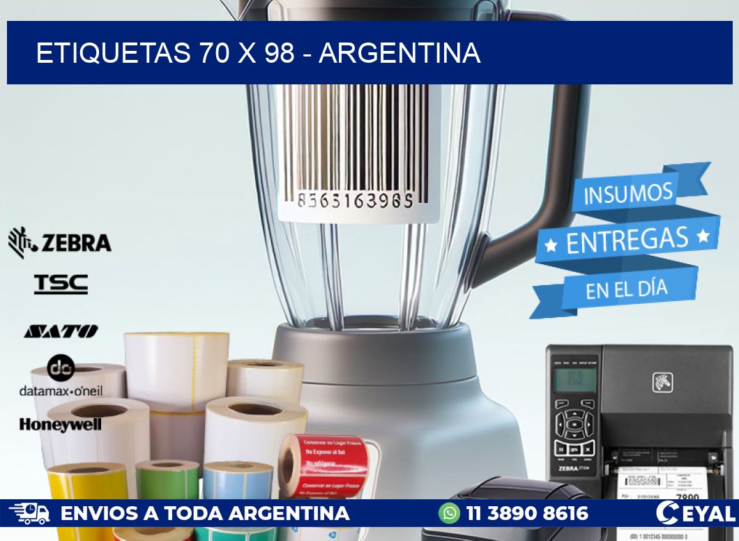 ETIQUETAS 70 x 98 - ARGENTINA