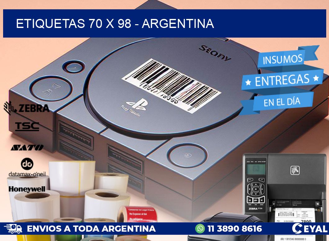 ETIQUETAS 70 x 98 - ARGENTINA