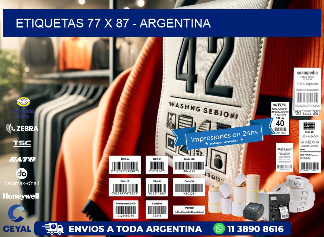 ETIQUETAS 77 x 87 - ARGENTINA