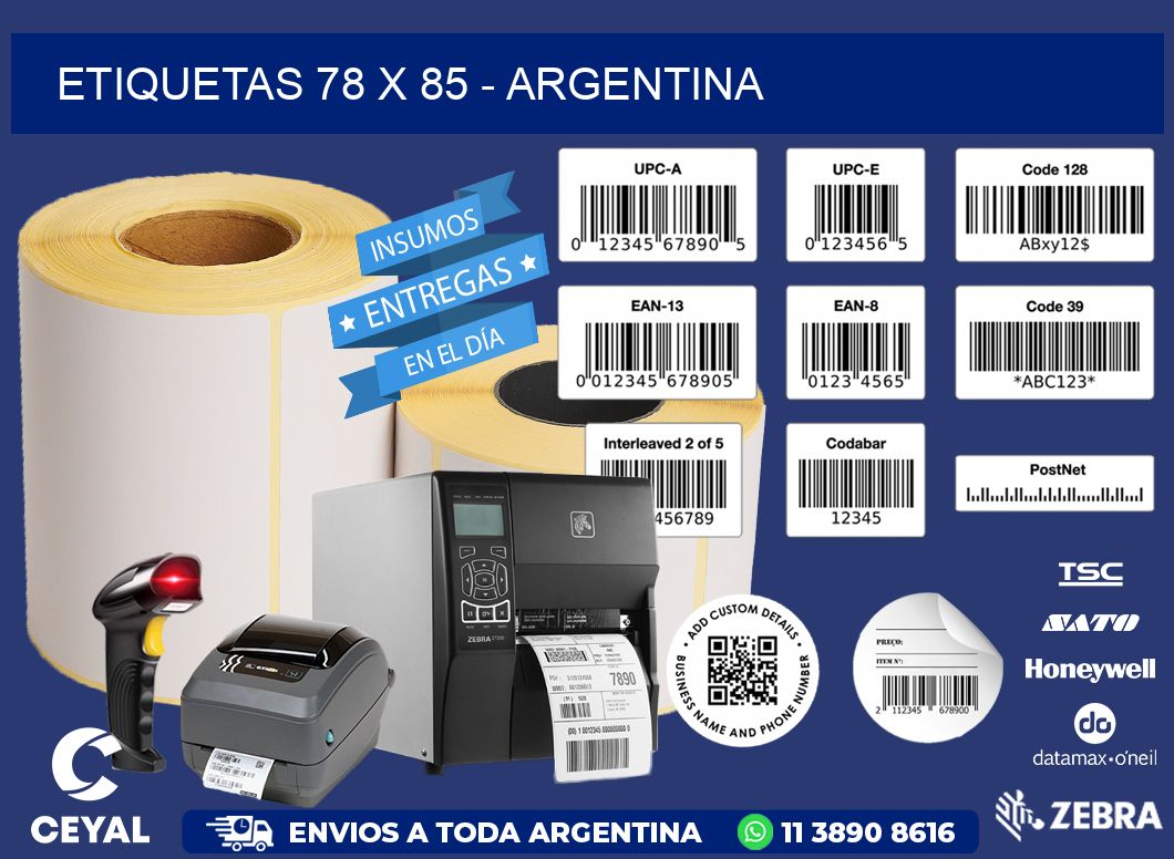 ETIQUETAS 78 x 85 - ARGENTINA