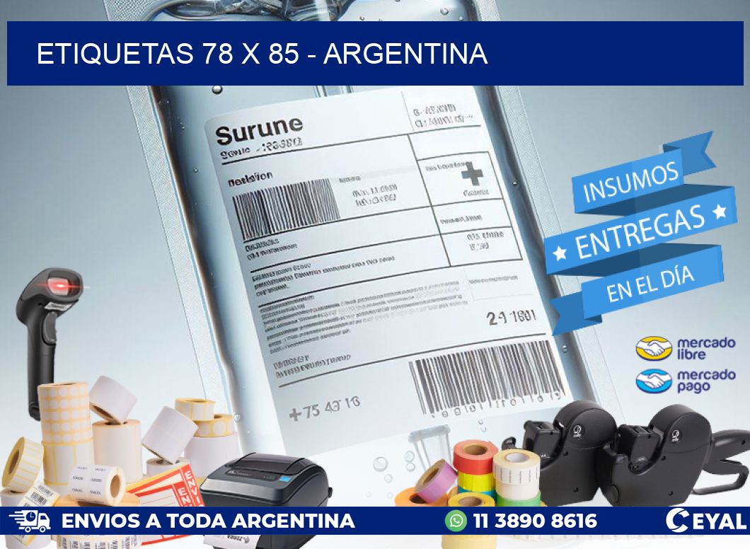 ETIQUETAS 78 x 85 - ARGENTINA