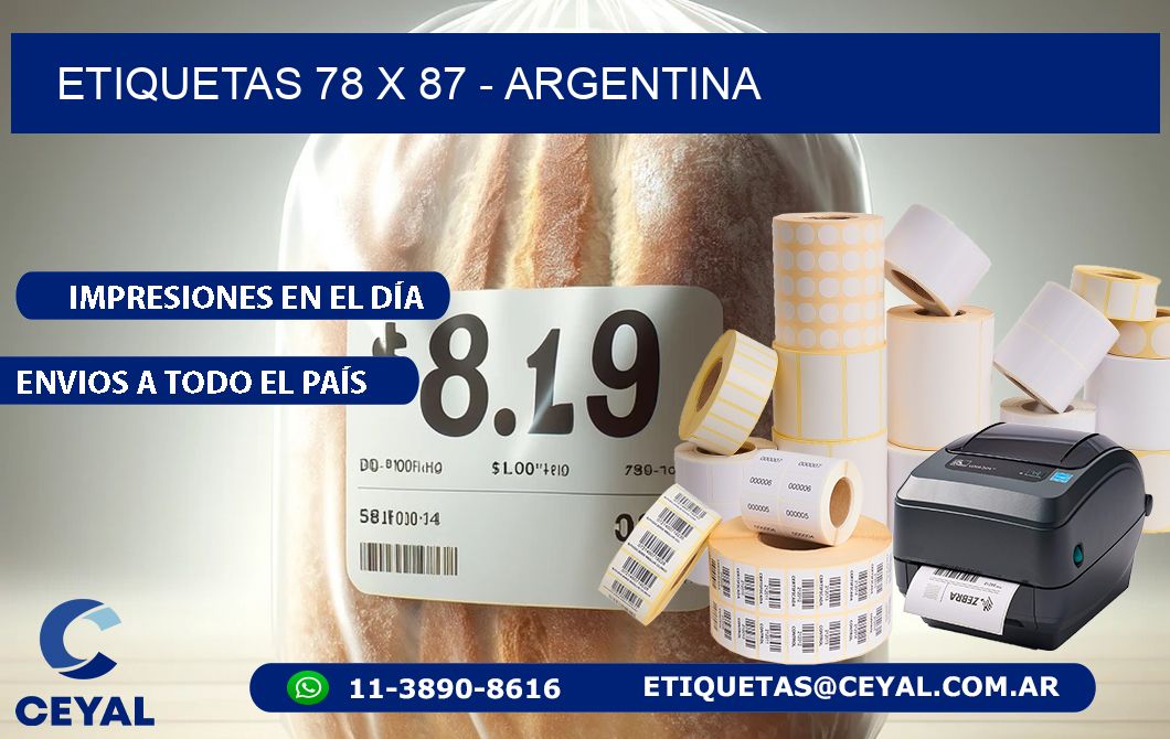 ETIQUETAS 78 x 87 - ARGENTINA