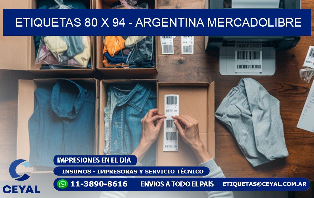 ETIQUETAS 80 x 94 - ARGENTINA MERCADOLIBRE