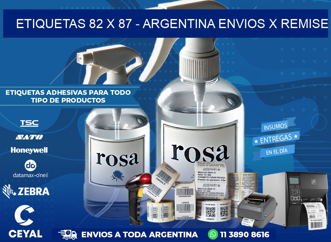 ETIQUETAS 82 x 87 - ARGENTINA ENVIOS X REMISE