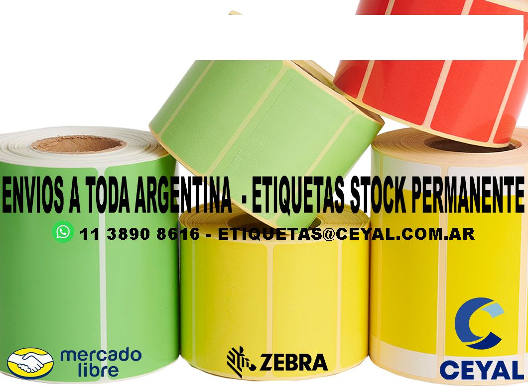 ETIQUETAS 87 x 27 - ARGENTINA MERCADOLIBRE