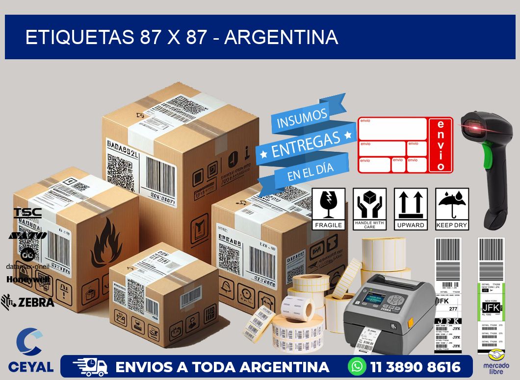 ETIQUETAS 87 x 87 - ARGENTINA