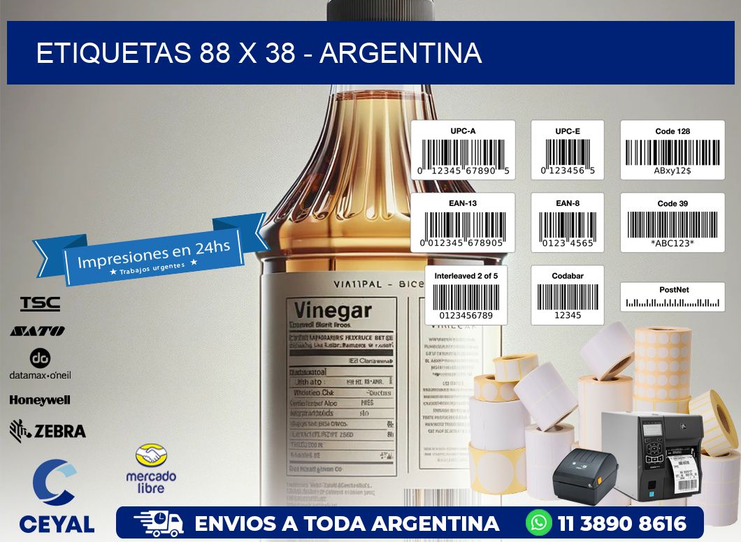 ETIQUETAS 88 x 38 - ARGENTINA