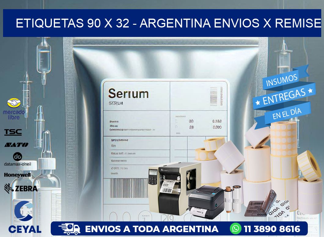 ETIQUETAS 90 x 32 – ARGENTINA ENVIOS X REMISE