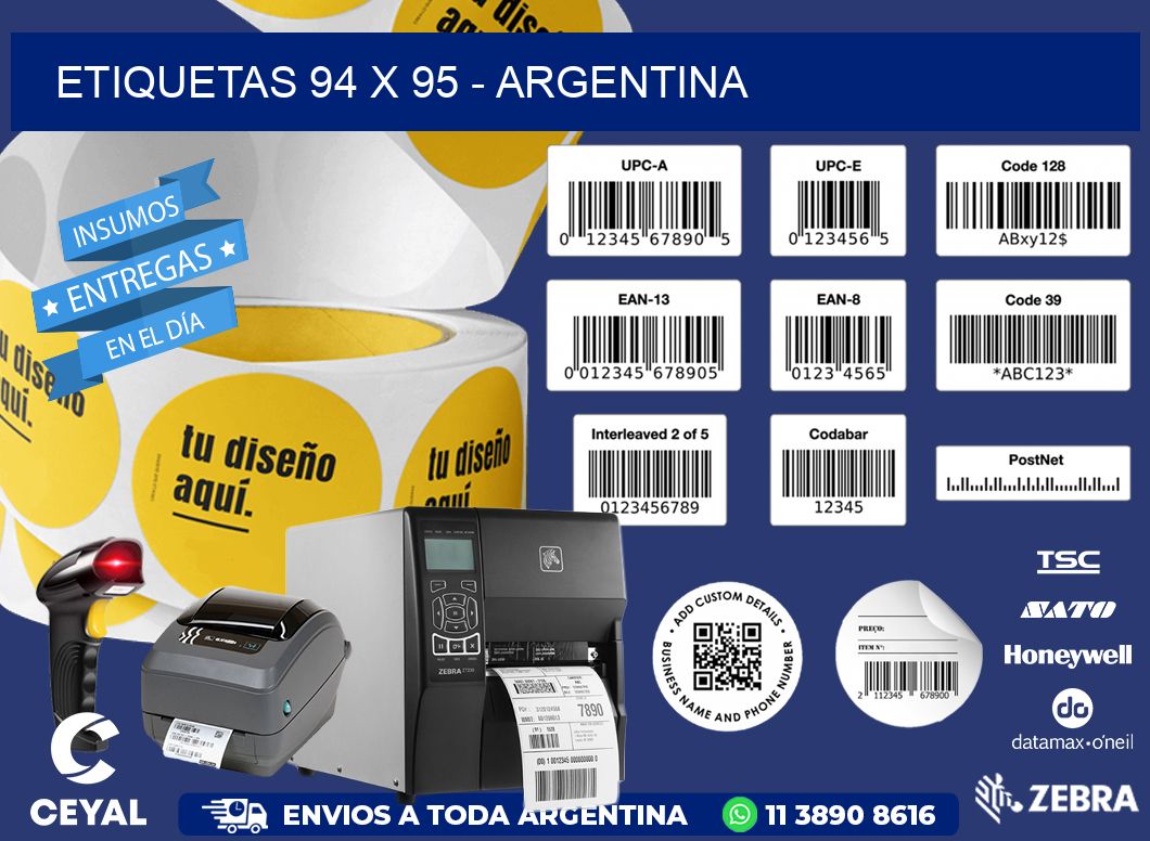 ETIQUETAS 94 x 95 - ARGENTINA