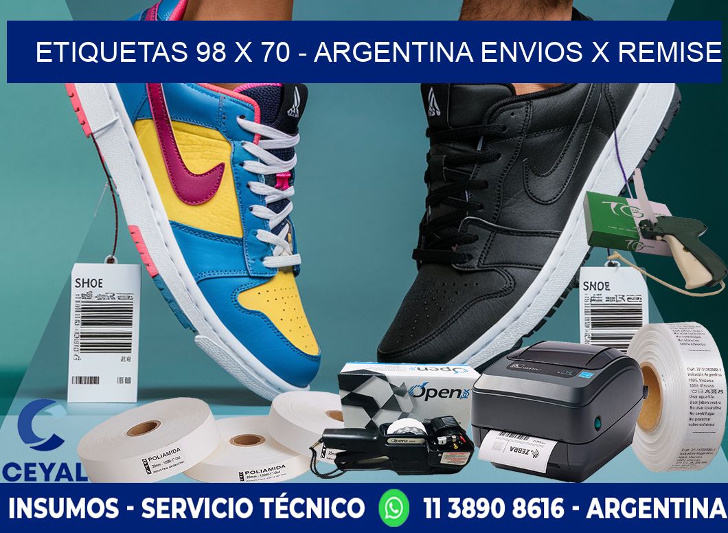 ETIQUETAS 98 x 70 - ARGENTINA ENVIOS X REMISE