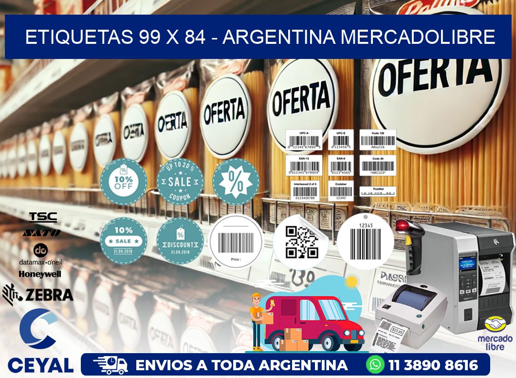 ETIQUETAS 99 x 84 - ARGENTINA MERCADOLIBRE
