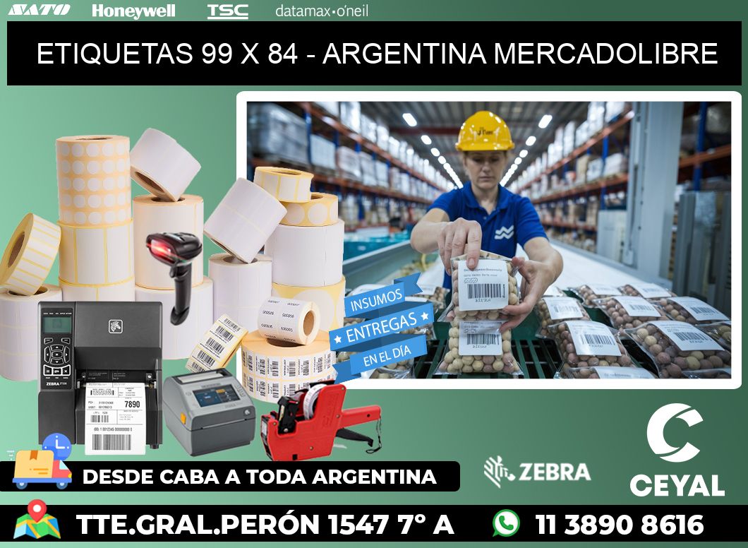 ETIQUETAS 99 x 84 - ARGENTINA MERCADOLIBRE