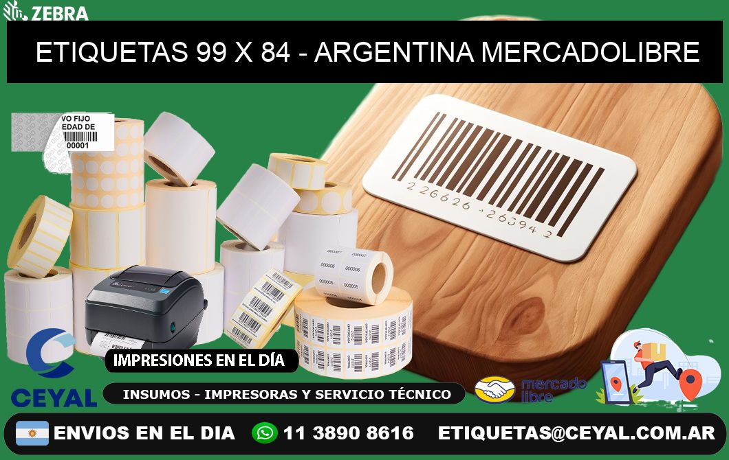 ETIQUETAS 99 x 84 - ARGENTINA MERCADOLIBRE