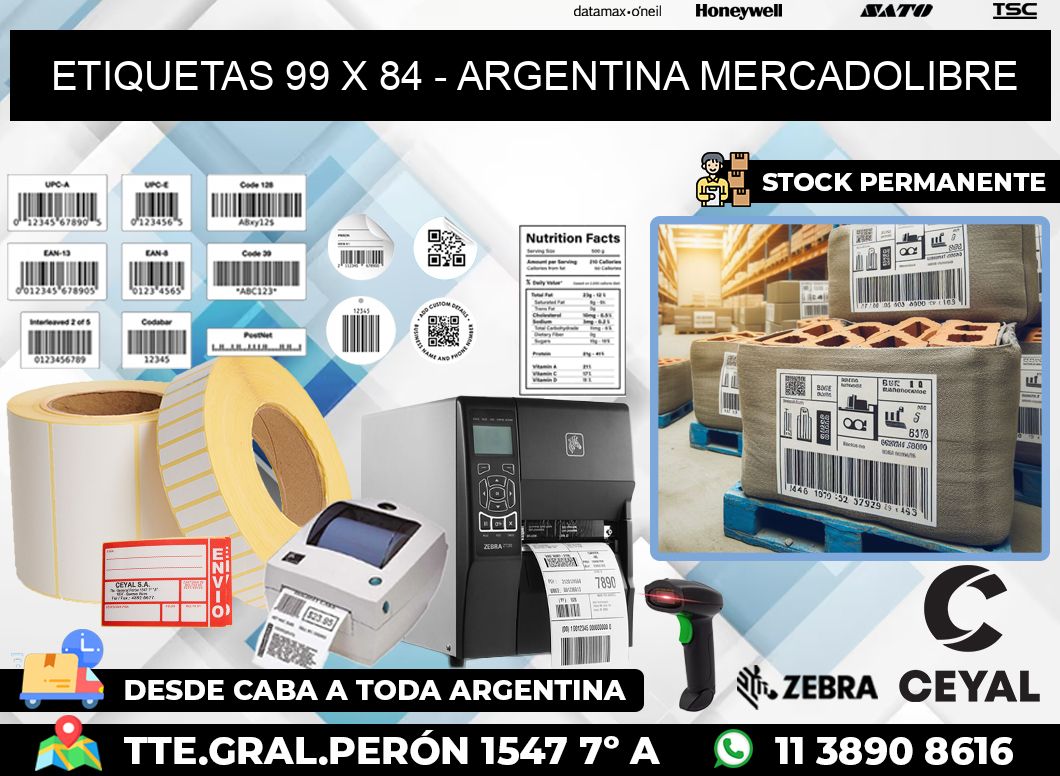 ETIQUETAS 99 x 84 – ARGENTINA MERCADOLIBRE