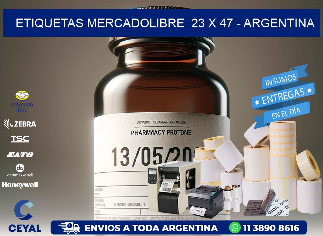 ETIQUETAS MERCADOLIBRE  23 x 47 – ARGENTINA