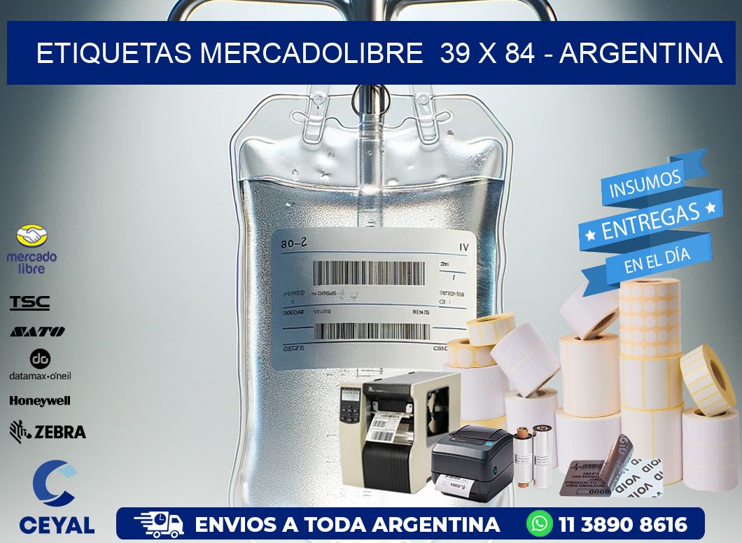 ETIQUETAS MERCADOLIBRE  39 x 84 – ARGENTINA