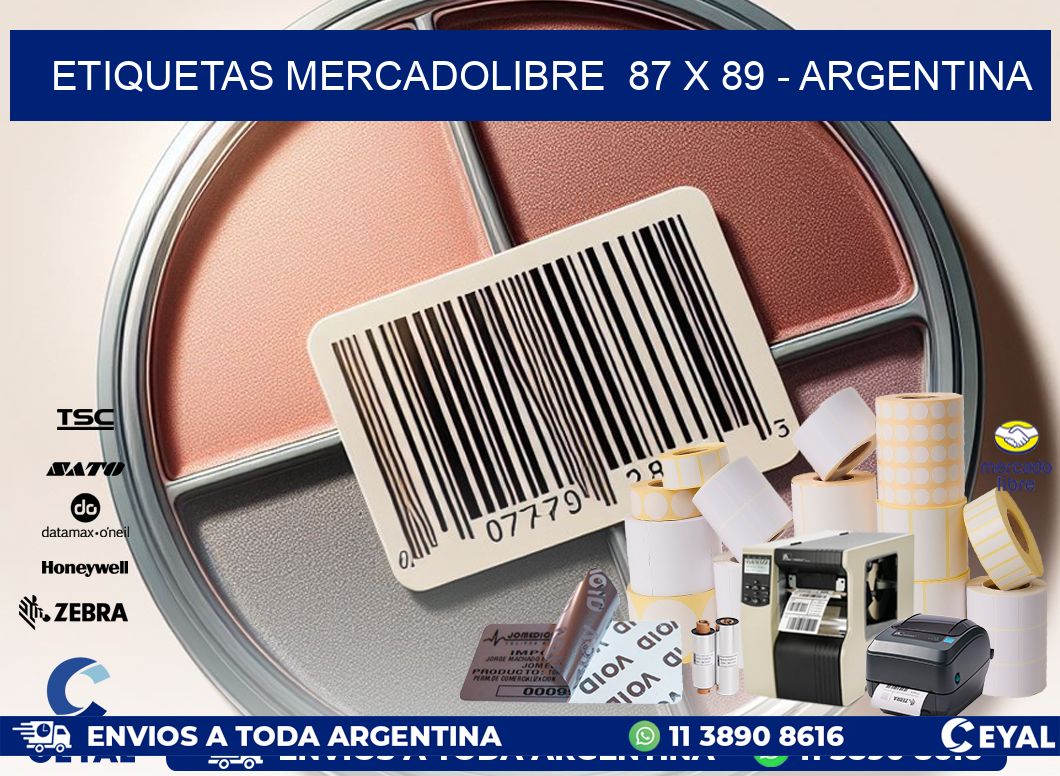 ETIQUETAS MERCADOLIBRE  87 x 89 – ARGENTINA