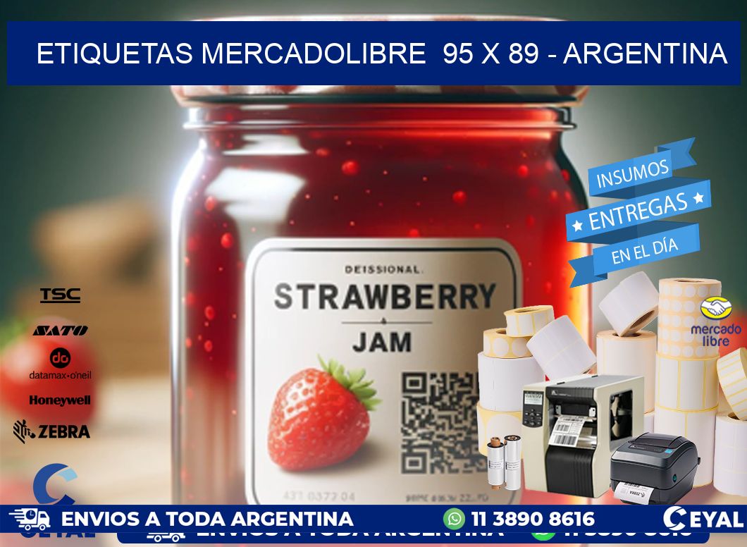 ETIQUETAS MERCADOLIBRE  95 x 89 - ARGENTINA