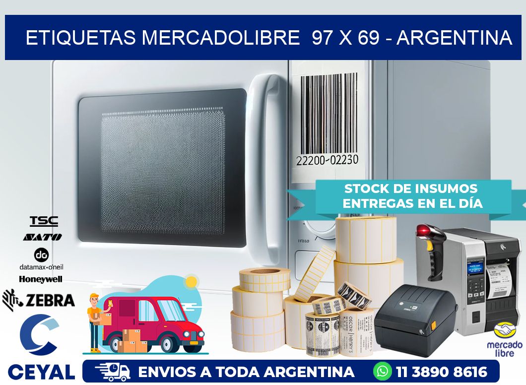 ETIQUETAS MERCADOLIBRE  97 x 69 – ARGENTINA