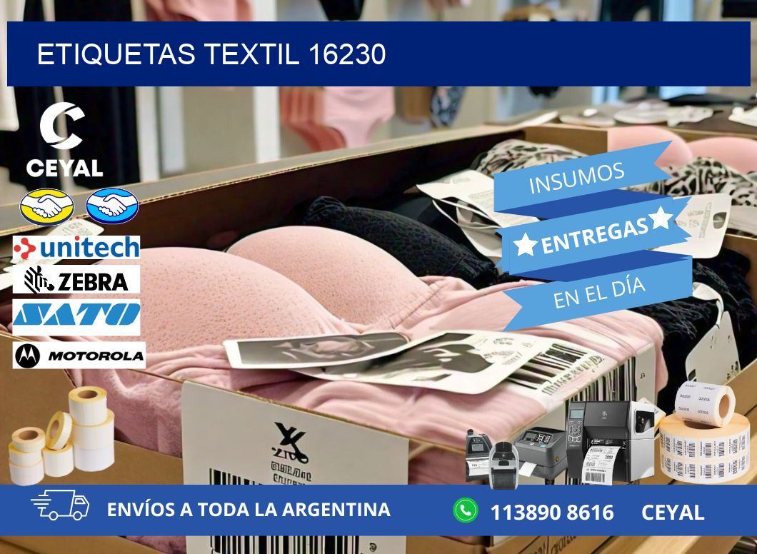 ETIQUETAS TEXTIL 16230