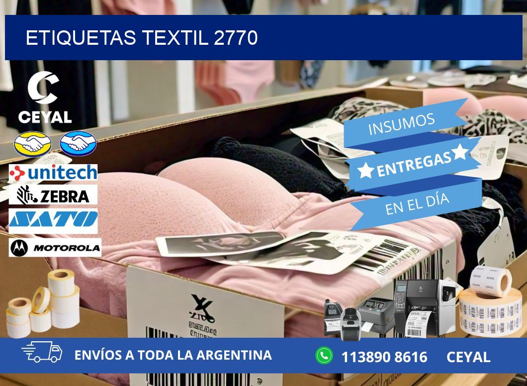 ETIQUETAS TEXTIL 2770