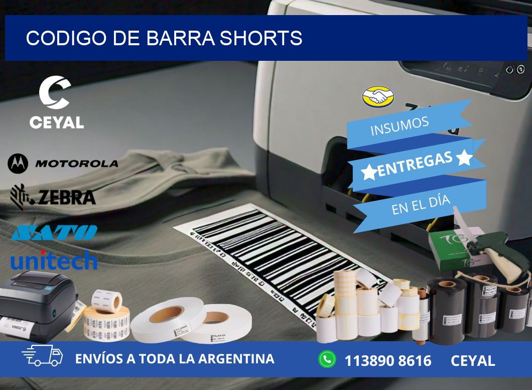 codigo de barra SHORTS