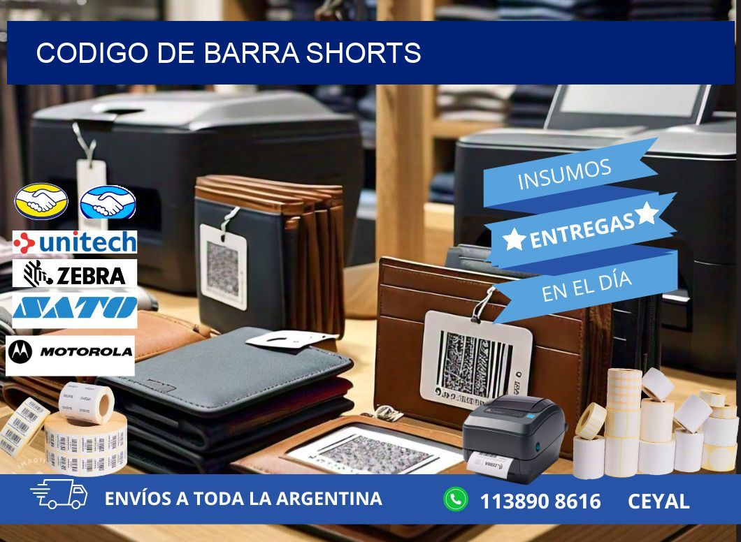 codigo de barra SHORTS