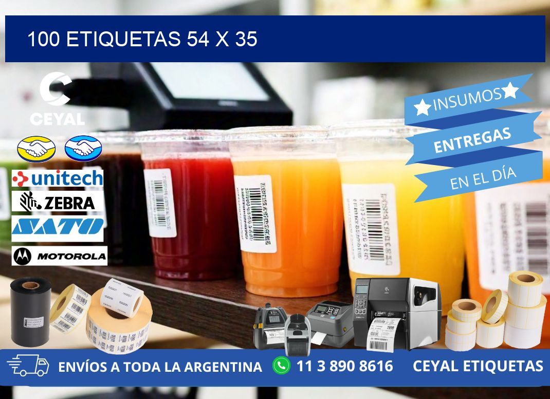 100 ETIQUETAS 54 x 35