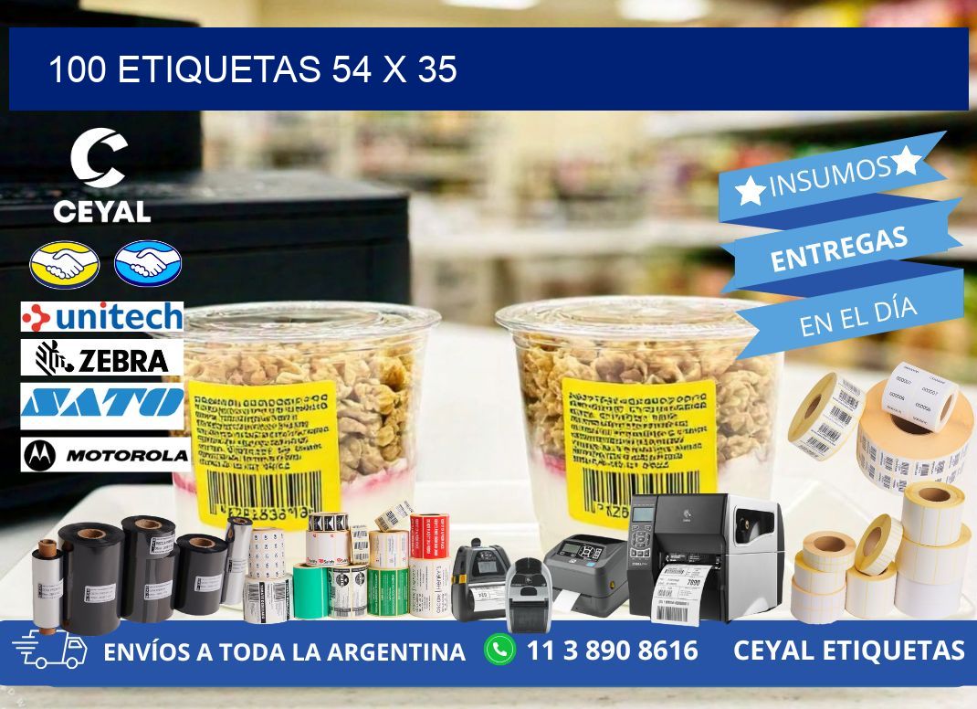 100 ETIQUETAS 54 x 35