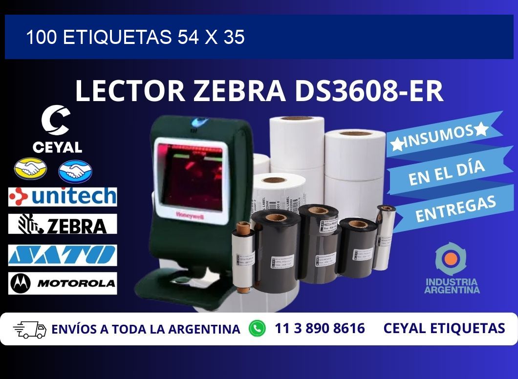 100 ETIQUETAS 54 x 35