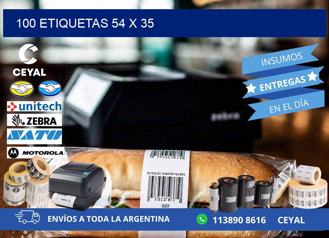 100 ETIQUETAS 54 x 35