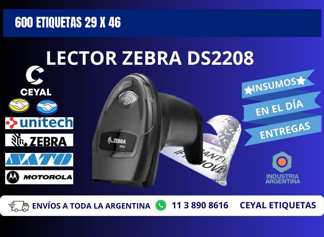 600 ETIQUETAS 29 x 46