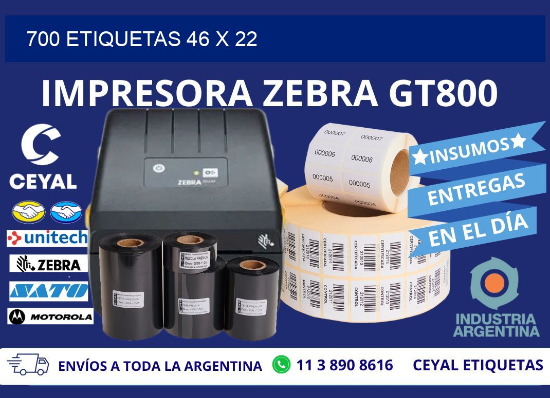 700 ETIQUETAS 46 x 22