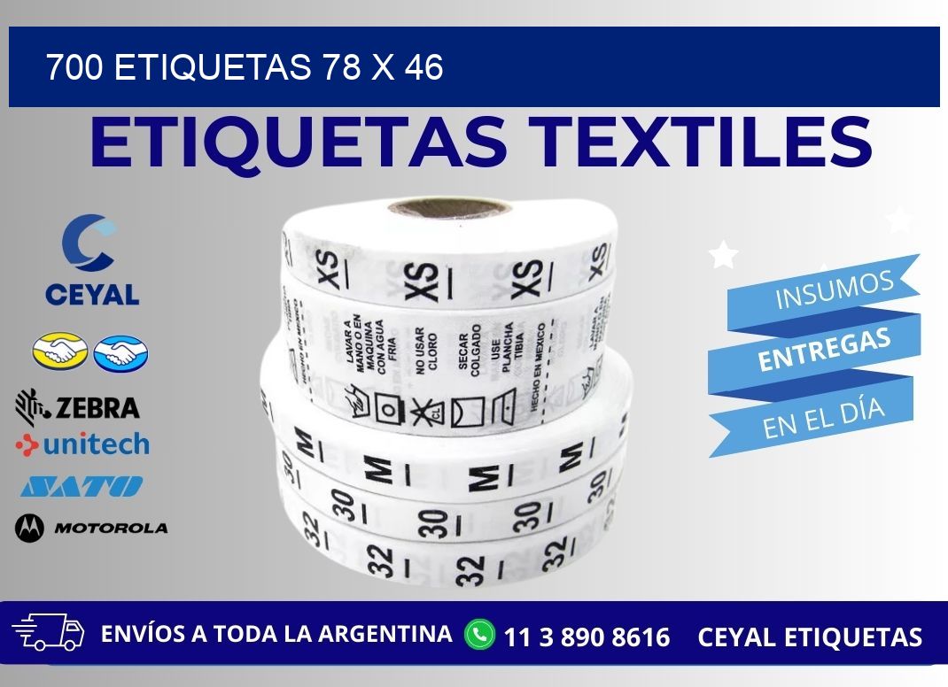 700 ETIQUETAS 78 x 46