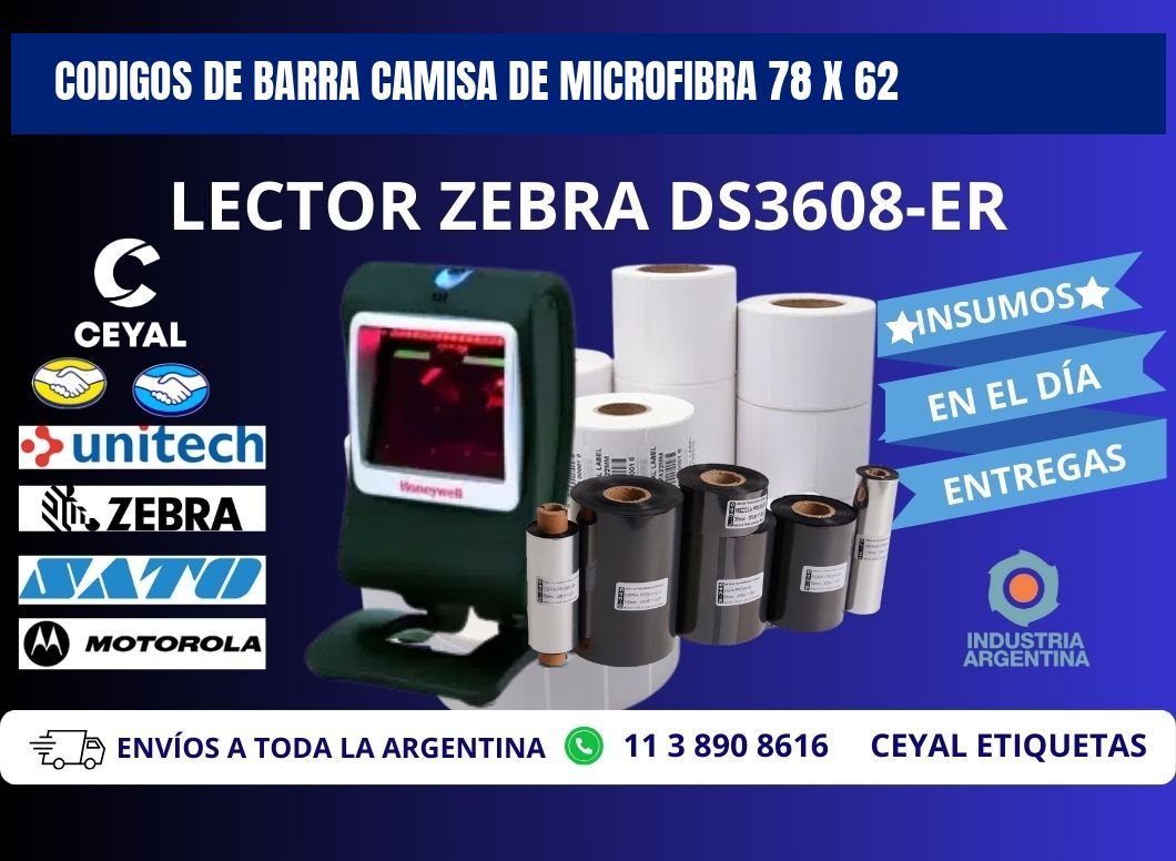 CODIGOS DE BARRA CAMISA DE MICROFIBRA 78 x 62