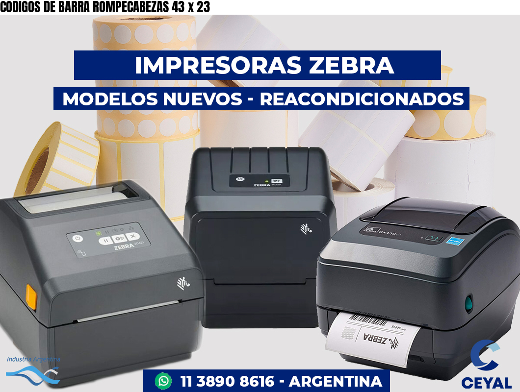 CODIGOS DE BARRA ROMPECABEZAS 43 x 23