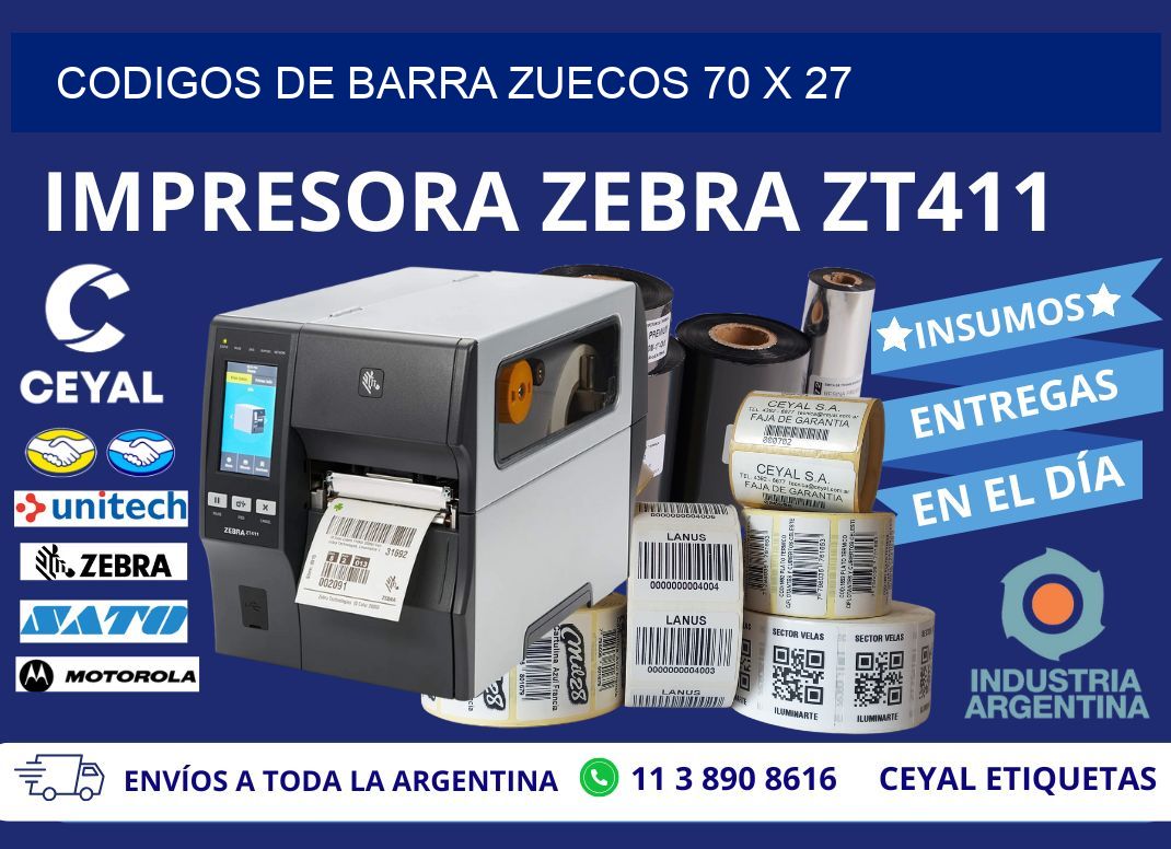 CODIGOS DE BARRA ZUECOS 70 x 27