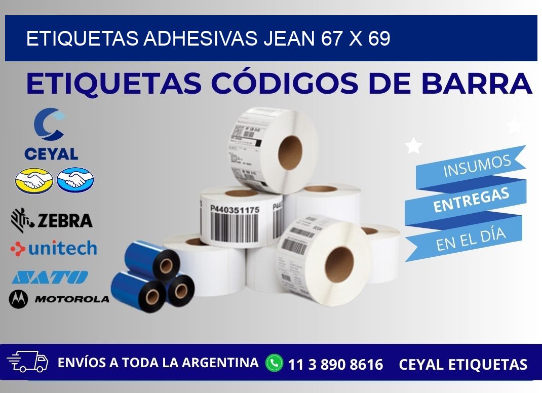 ETIQUETAS ADHESIVAS JEAN 67 x 69