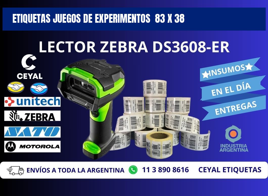 ETIQUETAS JUEGOS DE EXPERIMENTOS  83 x 38