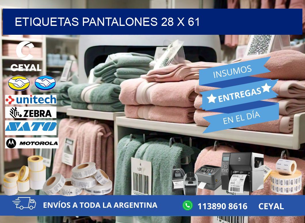 ETIQUETAS PANTALONES 28 x 61